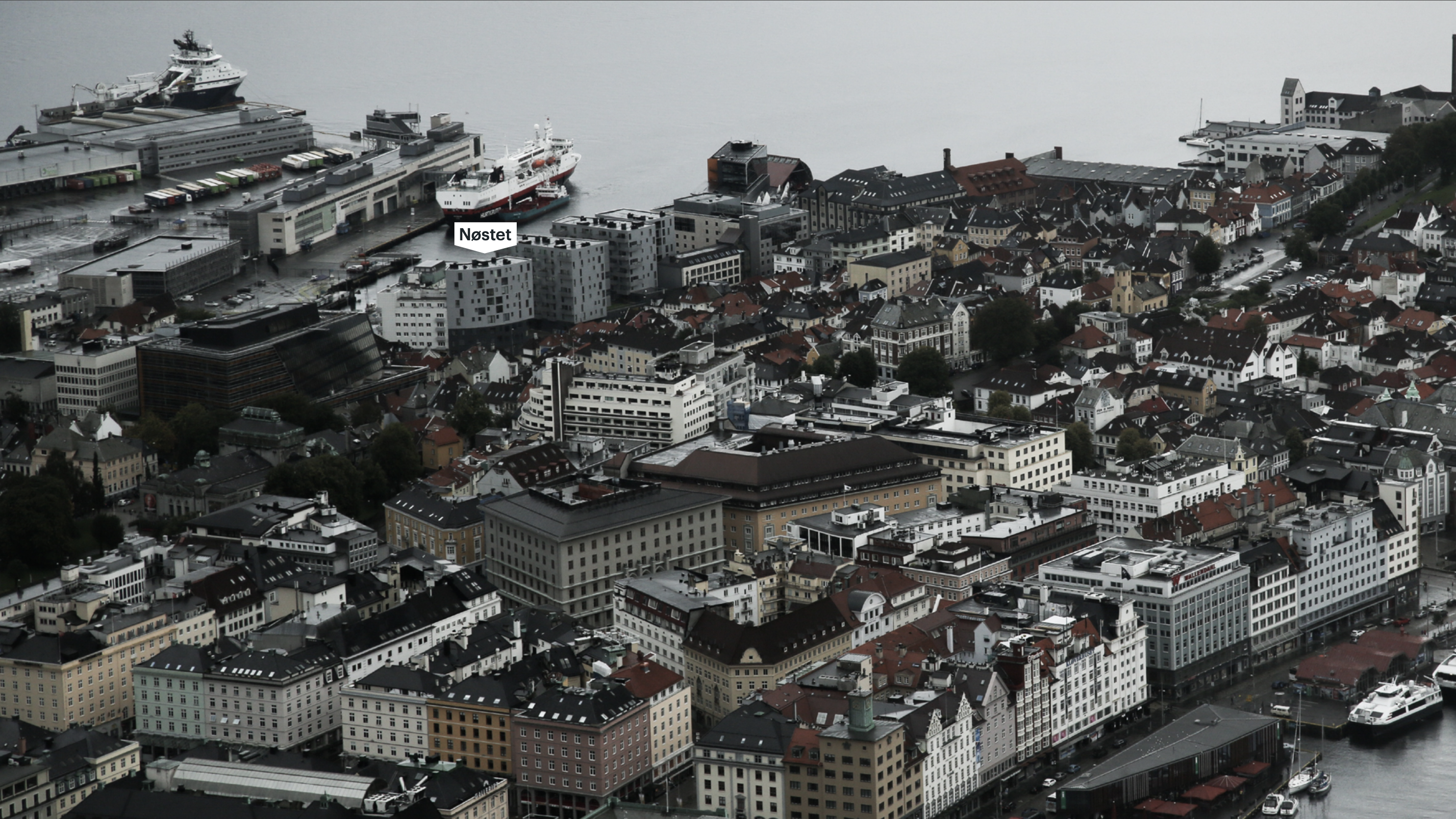 Nøstet plassering i Bergen